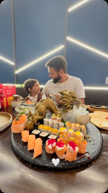 Pai e filho no rodízio
